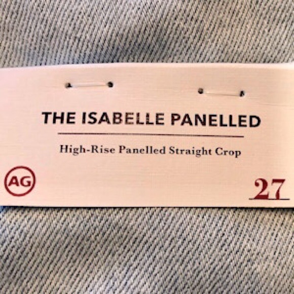 “NEW” AG Adriano Goldschmied The Isabelle High-Rise Straight Crop Jean - Picture 7 of 8
